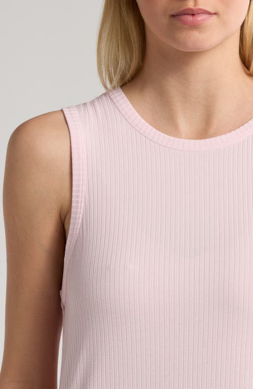 Nordstrom Moonlight Rib Tank Nightgown In Pink Cake