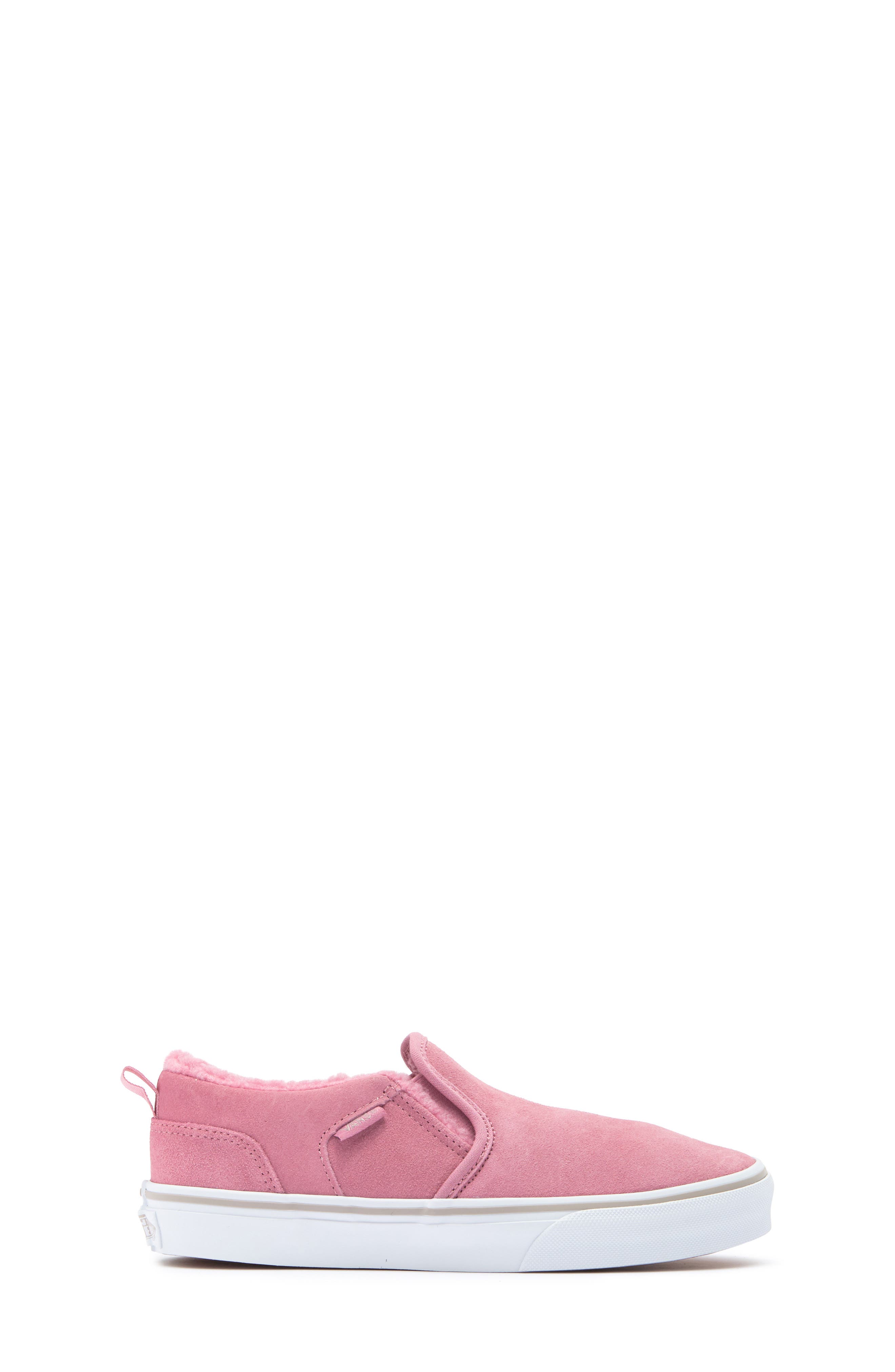 Kids' Asher Slip-On Sneaker, Alternate, color, SUEDE/SHERPA FOXGLOVE