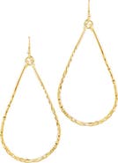 Sterling Forever Hammered Teardrop Earrings