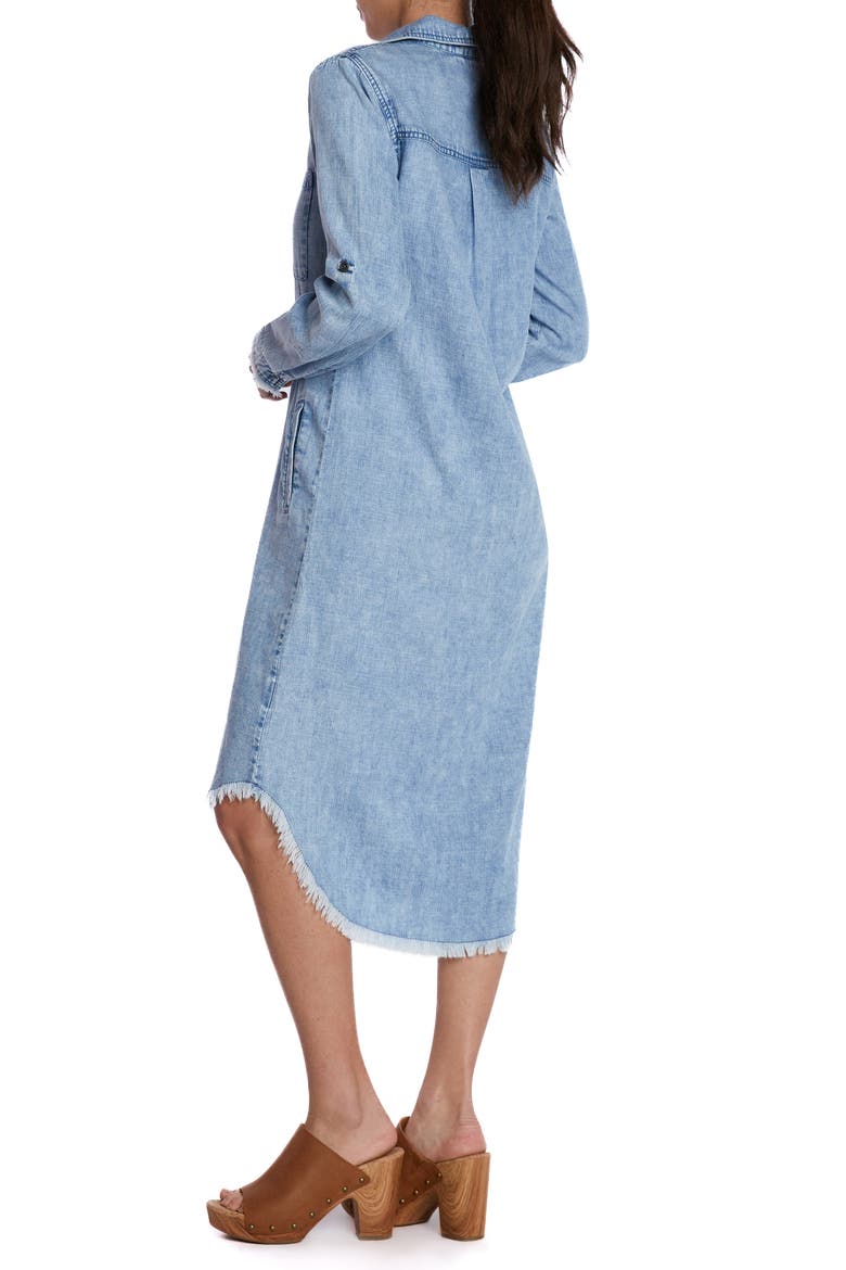 Denim Midi Shirtdress, Alternate, color, JUNEAU BLUE