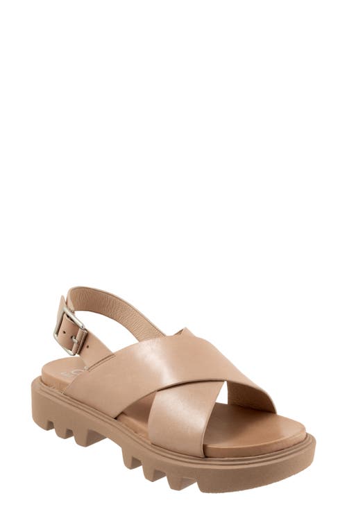 Eos Footwear Flighty Slingback Platform Sandal In Taupe