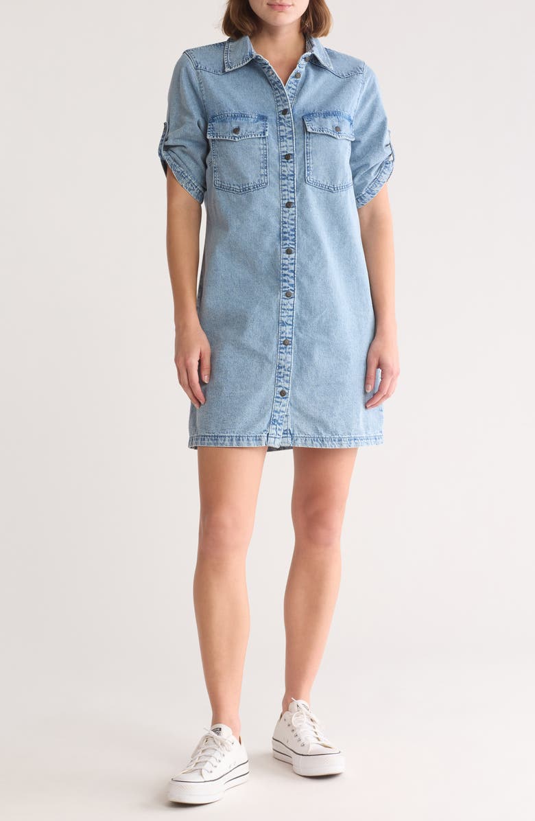 Noisy may Signe Denim Shirtdress, Main, color, 