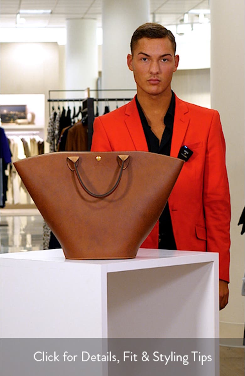 Extra Large Épure Leather Top Handle Tote, sales video thumbnail