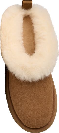Tazzelle Genuine Shearling Collar Slipper