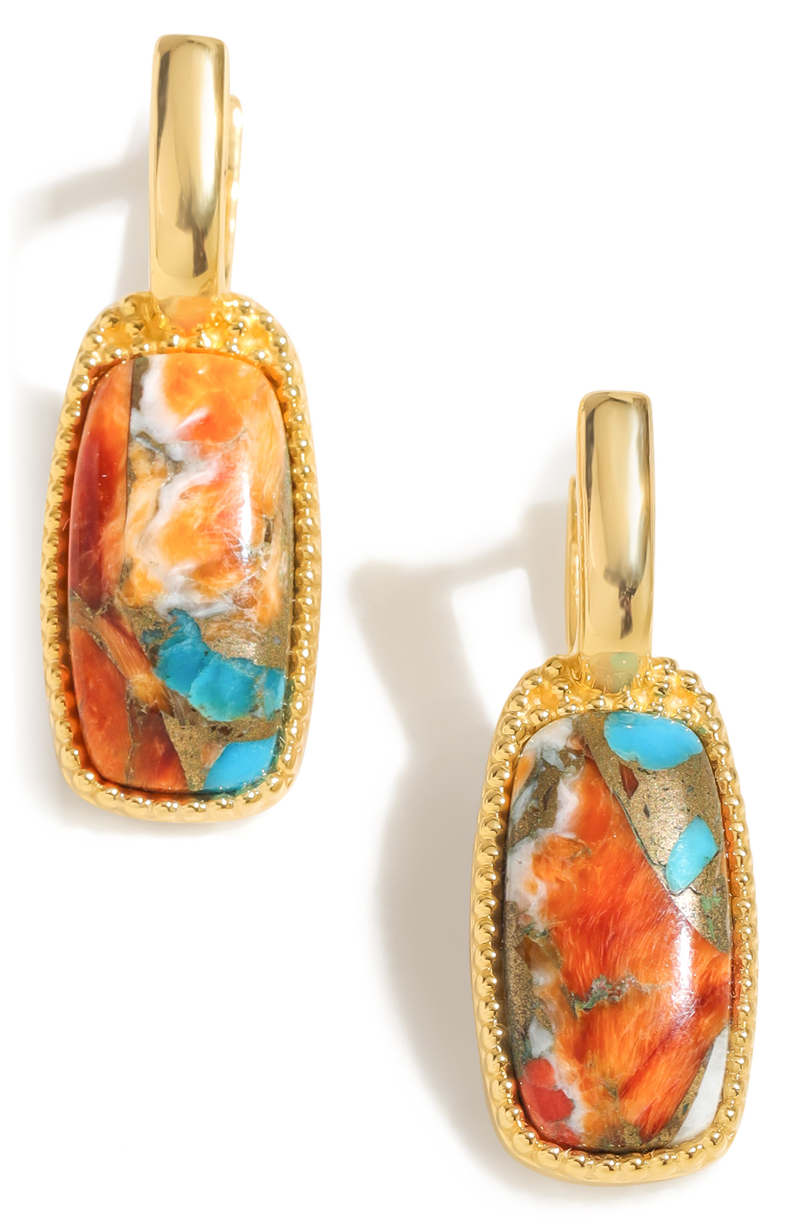 YS GEMS Oyster Turquoise Drop Earrings