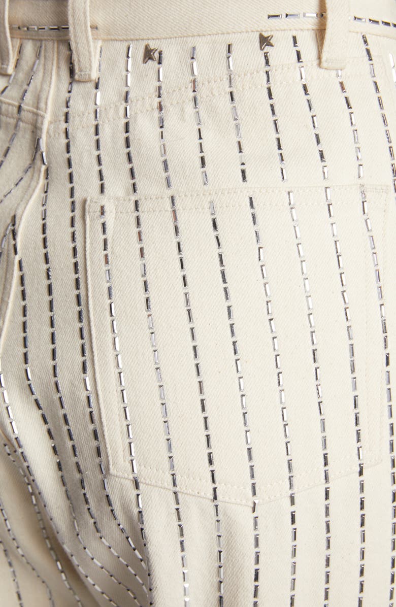 Golden Goose Kim Studded Stripe Cotton Denim Straight Leg Jeans, Alternate, color, 