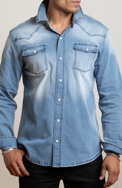 Big Sky Stretch Western Denim Shirt