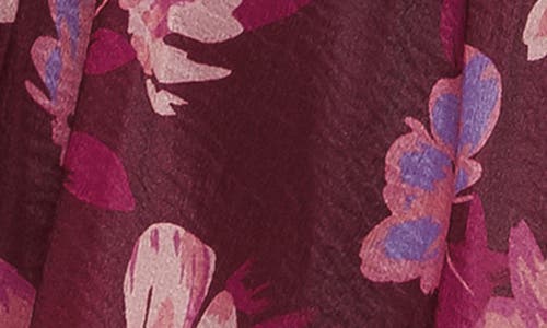 Flying Tomato Floral Layered Maxi Skirt In Burgundy