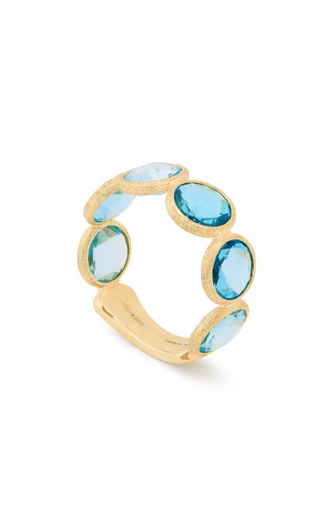 Jaipur Color Blue Topaz Band Ring