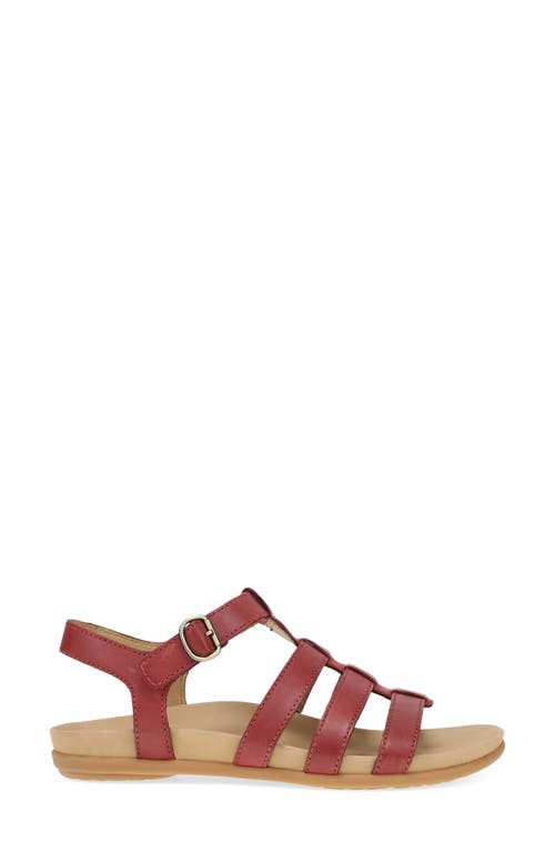 Dansko Janice Ankle Strap Sandal In Cayenne Calf