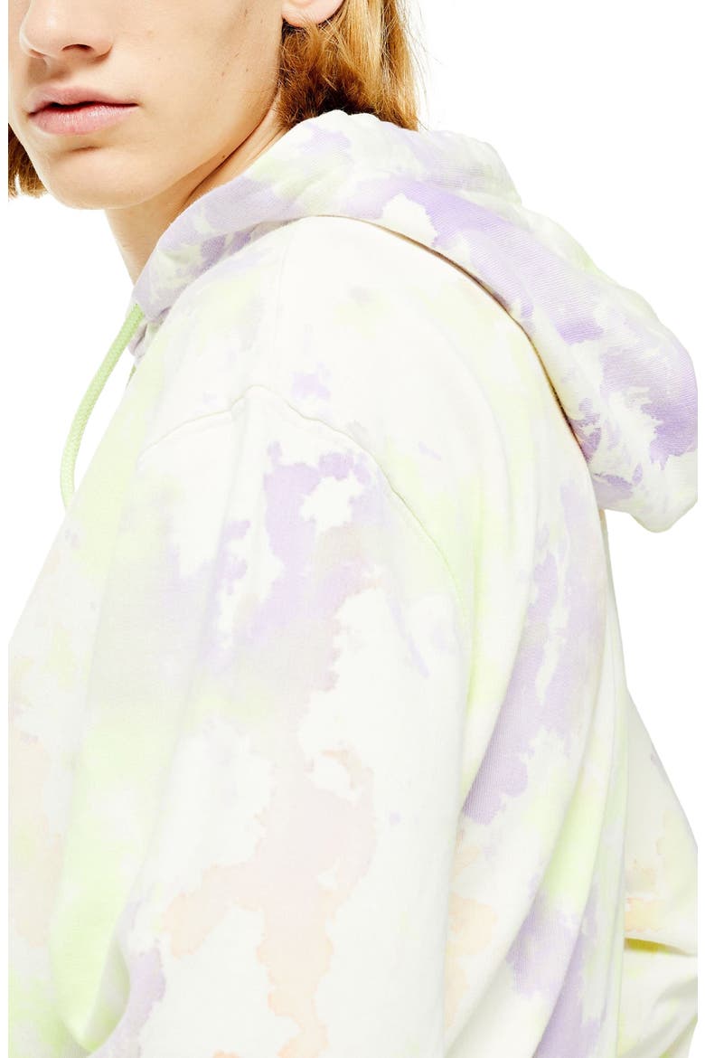 Holi Tie Dye Hooded Sweatshirt, Alternate, color, YELLOW MULTI