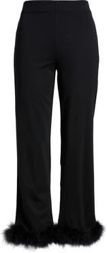 MANGO Feather Hem Capri Pants