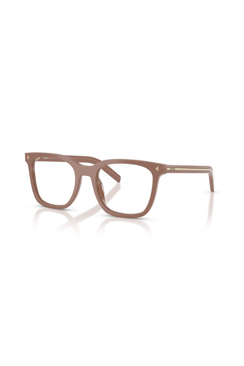 50mm Rectangle optical glasses, Main, color, Brown