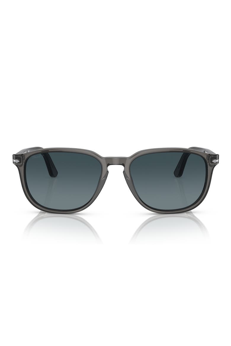 55mm Gradient Polarized Square Sunglasses, Alternate, color, TRANSPARENT GREY