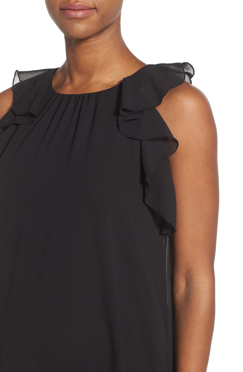 Maternal America Ruffle Chiffon High/Low Maternity Dress, Alternate, color,