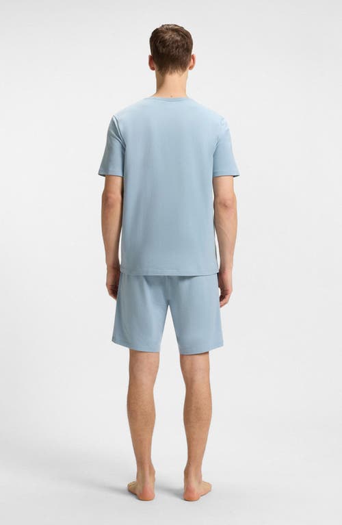 Hugo Boss Boss Mix Match Stretch Modal Pajama T-shirt In Blue