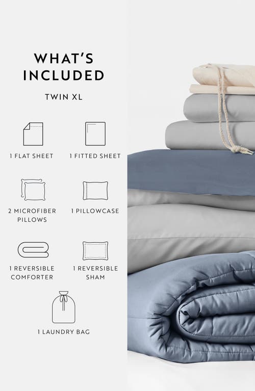 Homespun Ultimate College Essentials Bedding Bundle. In Stone/light Gray