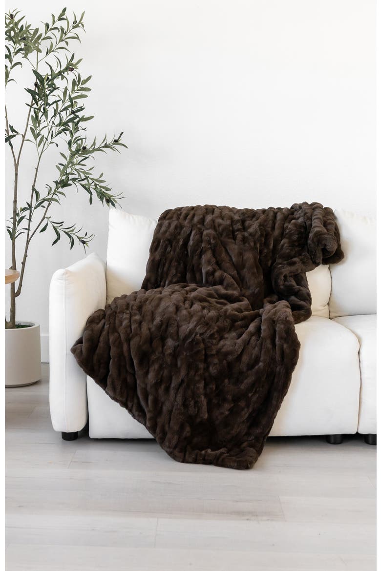 LuxeCloud Blanket, Alternate, color, Brown