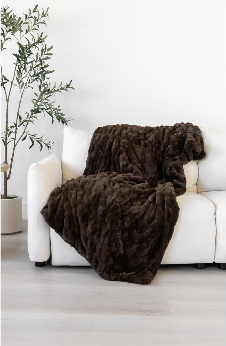 Laree + Co LuxeCloud Blanket, Alternate, color, Brown