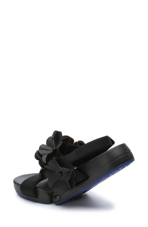 Figs By Figueroa Figs By Fiigueroa Figulous Flower Sandal In Black Fabric