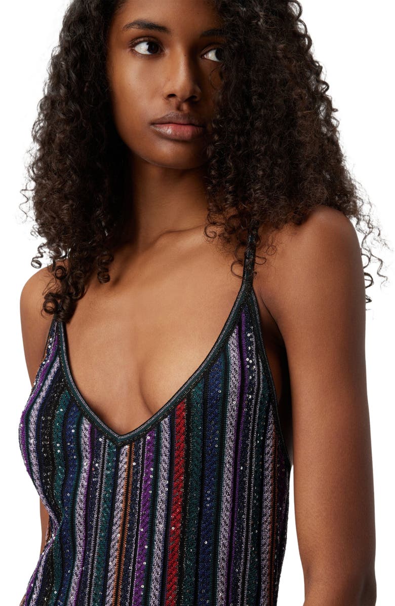 Missoni Mini Dress With Interlaced Straps, Alternate, color, Multicoloured