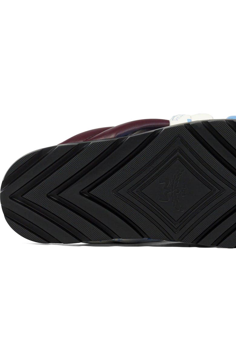 MCM Monogram Cross Sandals in Lamb Leather, Alternate, color, Winetasting