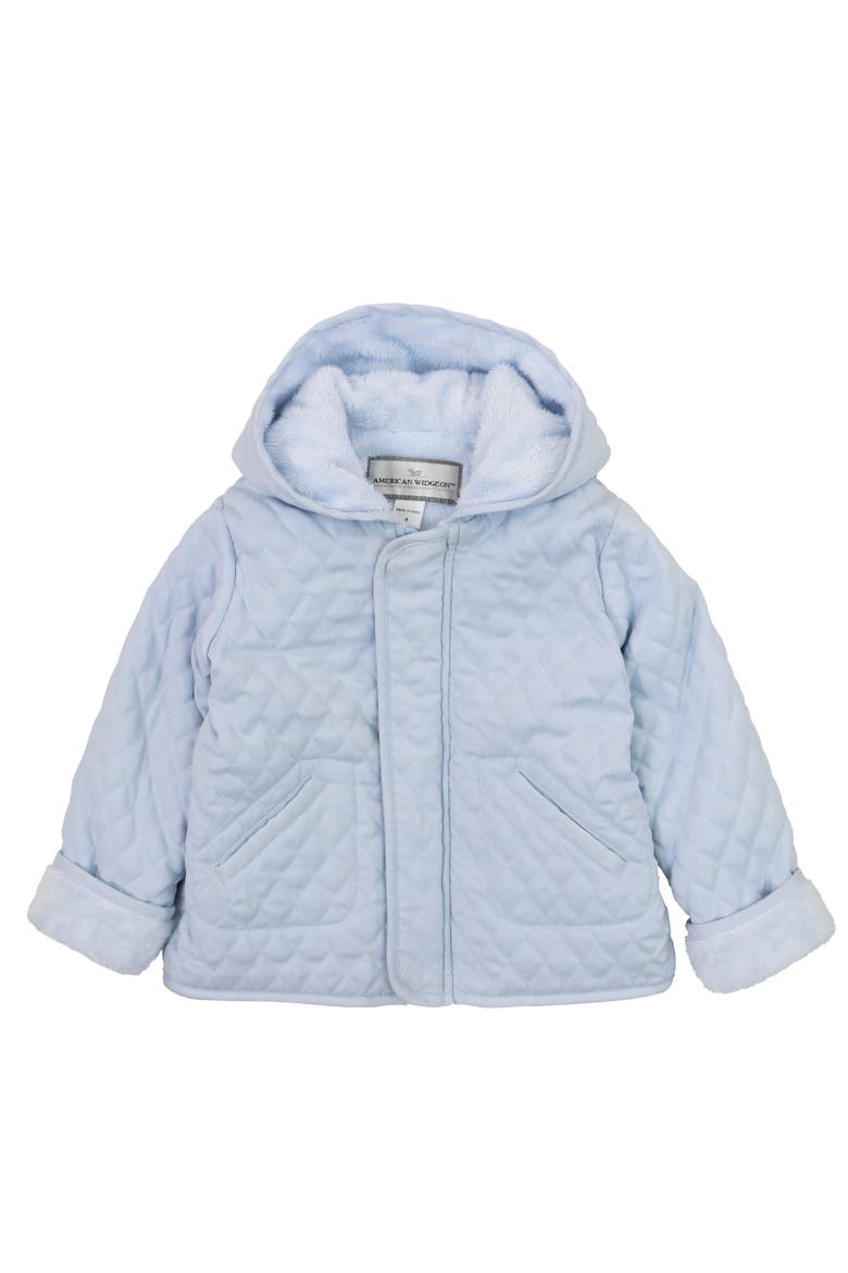 Hooded Zip Quilted Barn Jacket, Main, color, Light Blue