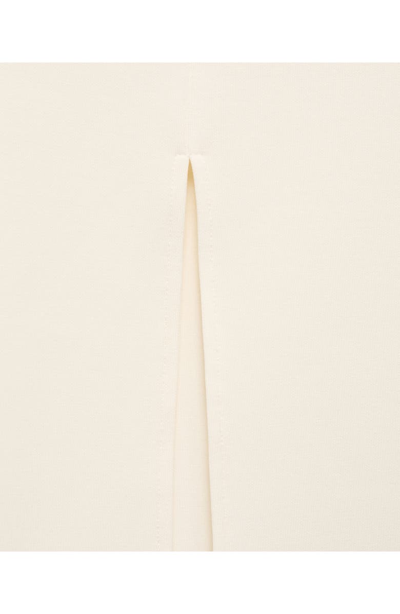 MANGO Cotton Midi Skirt with Front Slit, Alternate, color, Ecru