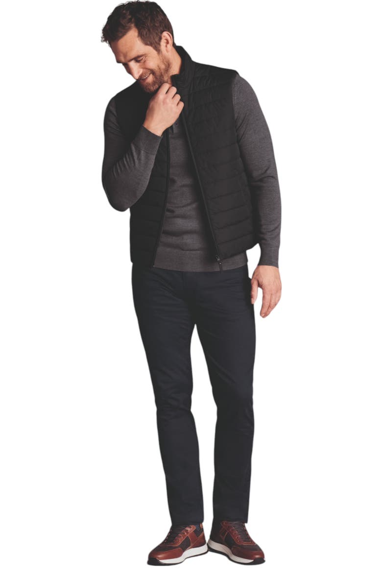 Lightweight Quilted Vest, Alternate, color, Black