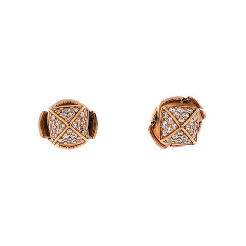 Clou d'H Stud Earrings 18K Rose Gold with Diamonds