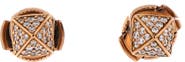 Pre-Owned Hermes Clou d'H Stud Earrings 18K Rose Gold with Diamonds