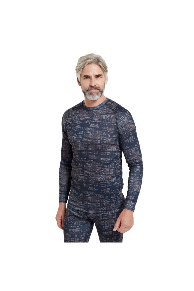 Talus Printed Long-Sleeved Thermal Top, Alternate, color, Black