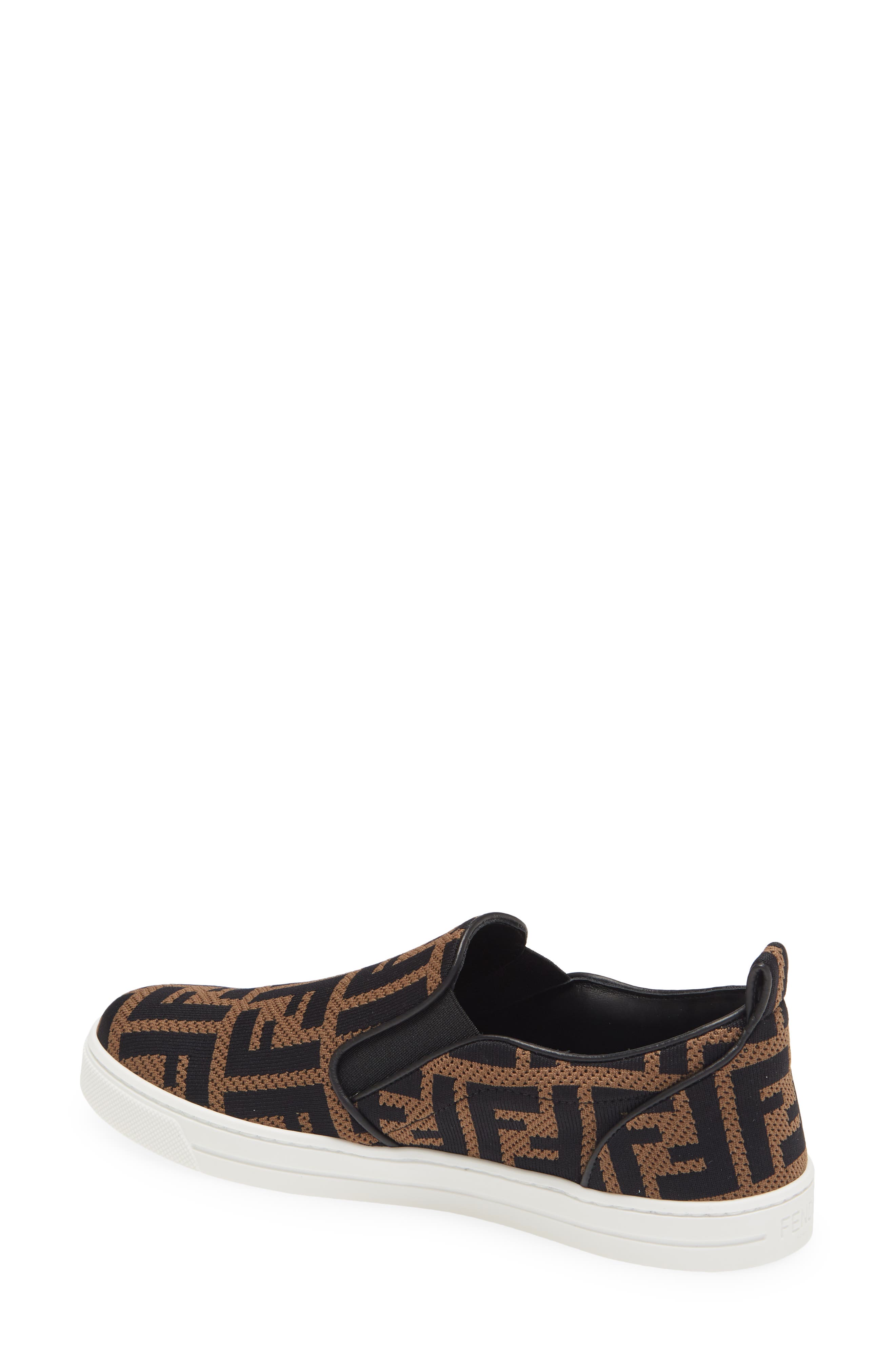 Fendi FF Logo Slip-On Sneaker, Alternate, color, 