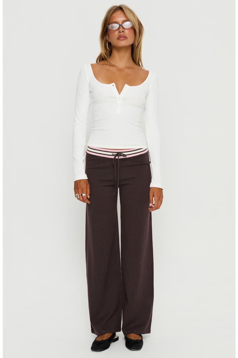 Kelsie Organic Cotton Blend Henley, Alternate, color, WHITE