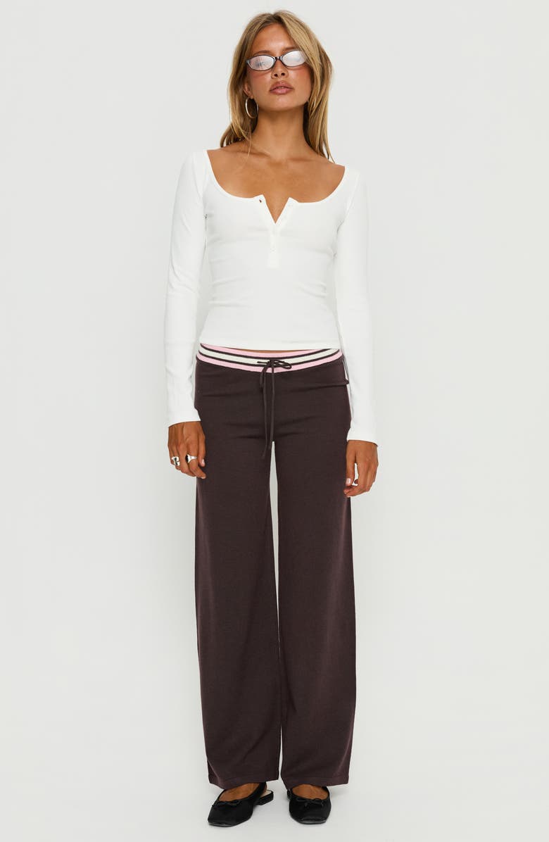 Princess Polly Kelsie Organic Cotton Blend Henley, Alternate, color, White