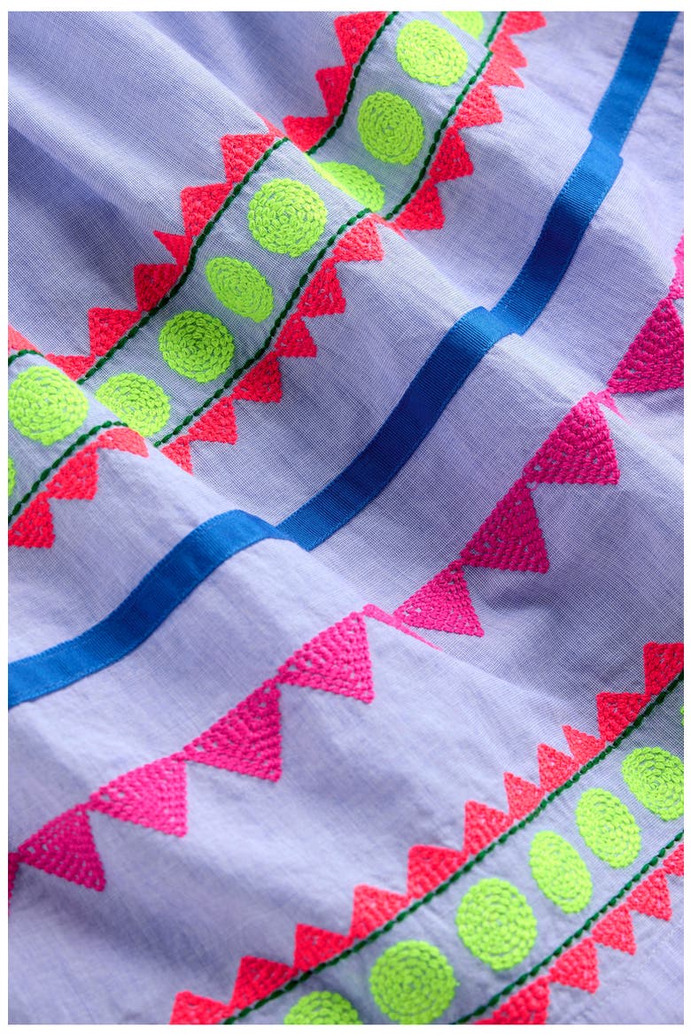 Kids' Annalisa Twirly Embroidered Sundress, Alternate, color, AZTEC PRINT