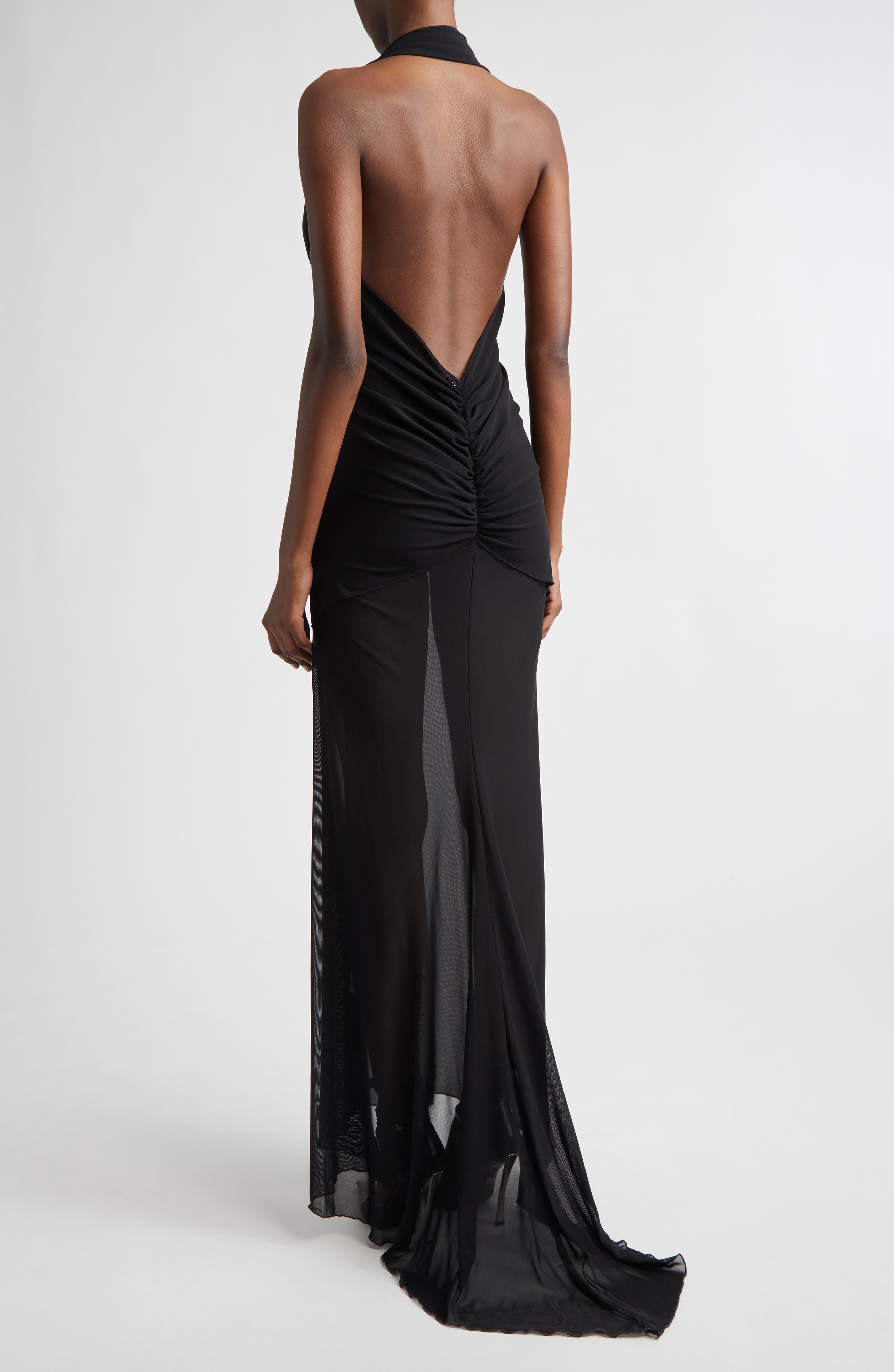 Stretch Mesh Halter Dress - image 2