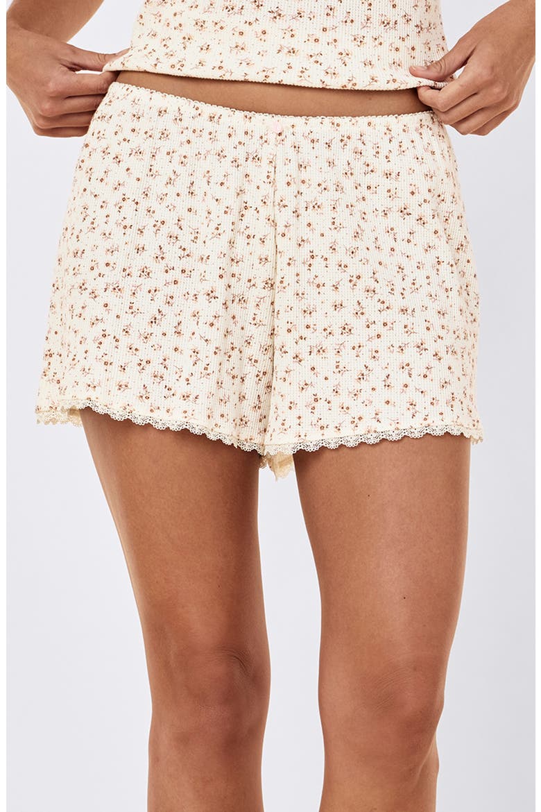 Claire Floral Waffle Knit Short Pajamas, Alternate, color, LOTTIE DITSY