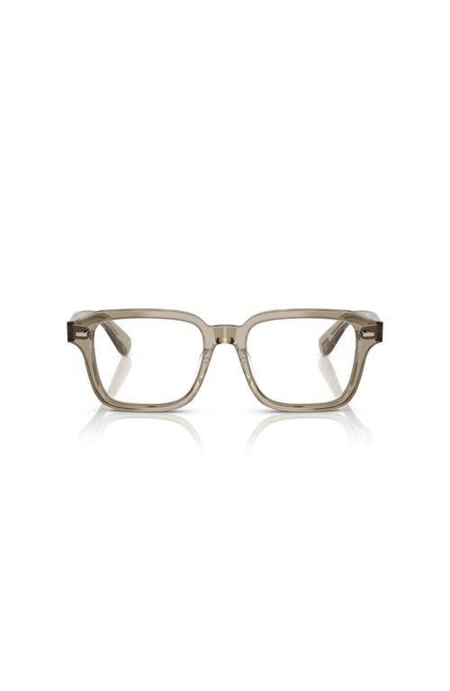 Oliver Peoples 51mm Rectangle Optical Glasses In Brown