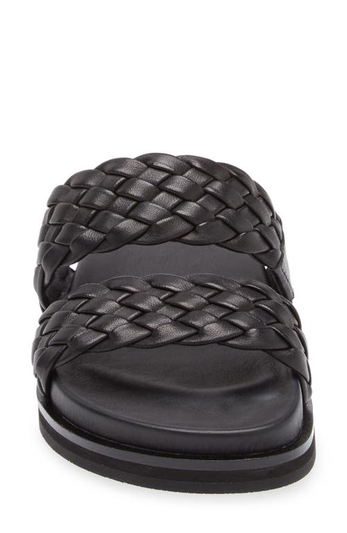 Frankie4 Malone Weave Slide Sandal In Black Weave