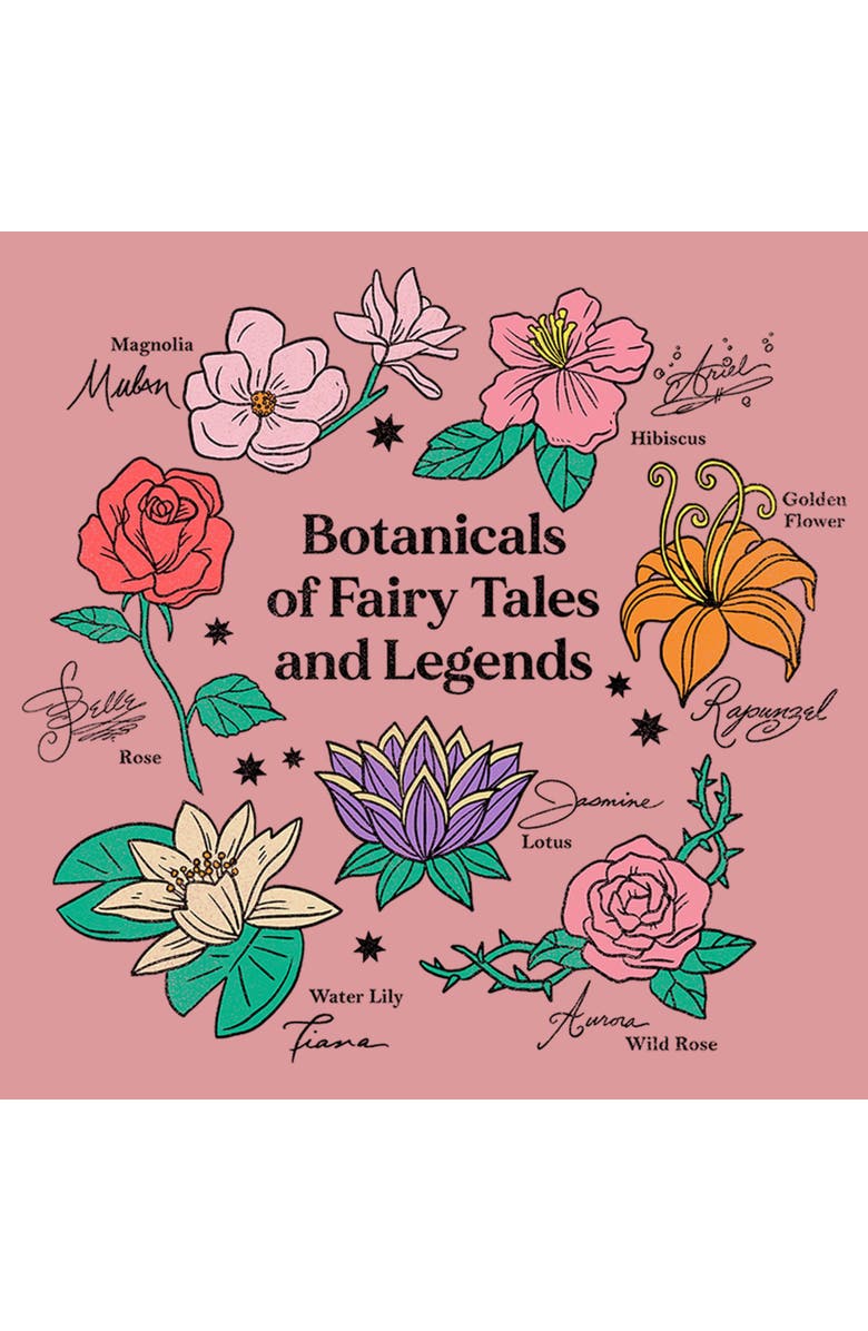 Disney Princesses Women's Disney Princesses Floral Fairy Tales  Graphic T-Shirt, Alternate, color, Mauve