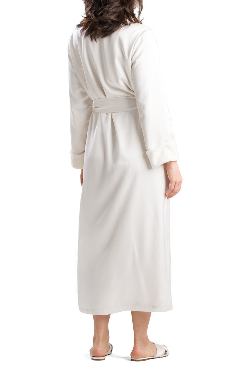 Satin Plush Long Robe, Alternate, color, WAW