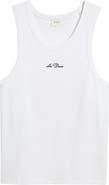 Les Deux Arthur Logo Embroidered Rib Tank