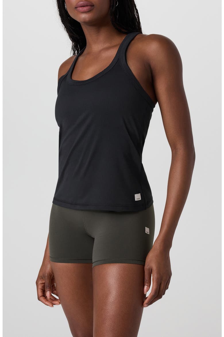 Lux Racerback Performance Tank, Main, color, BLACK