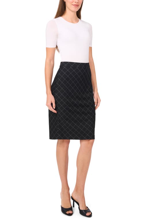Halogen ® Print Ponte Pencil Skirt In Black