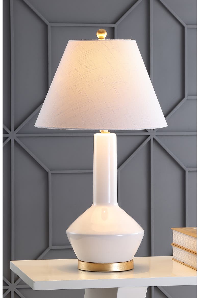 Copenhagen 29" Ceramic/Metal LED Table Lamp, Alternate, color, White
