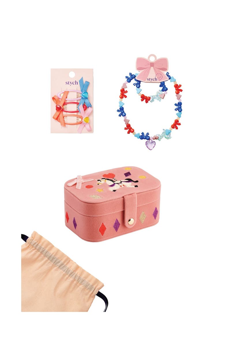 Stych Unicorn Jewelry Box and Accessories Gift Set, Alternate, color, Pink