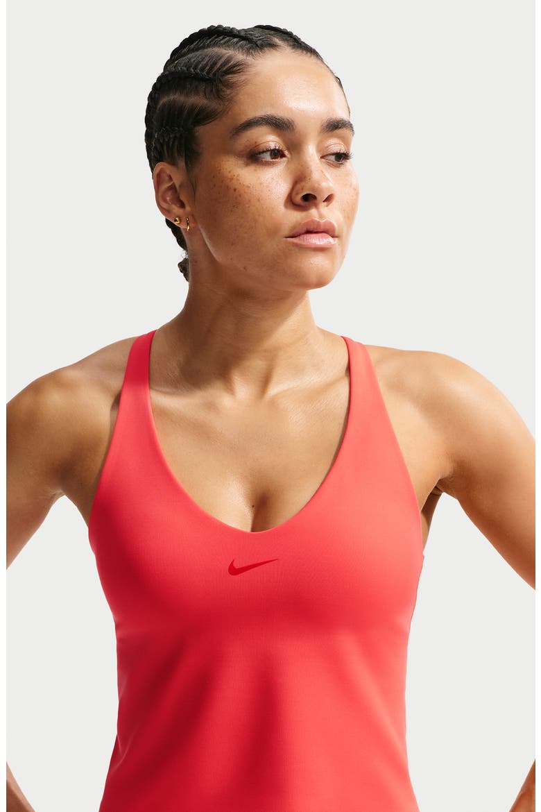 Universa Medium Support Padded Sports Bra Tank, Alternate, color, LIGHT CRIMSON/ UNIVERSITY RED