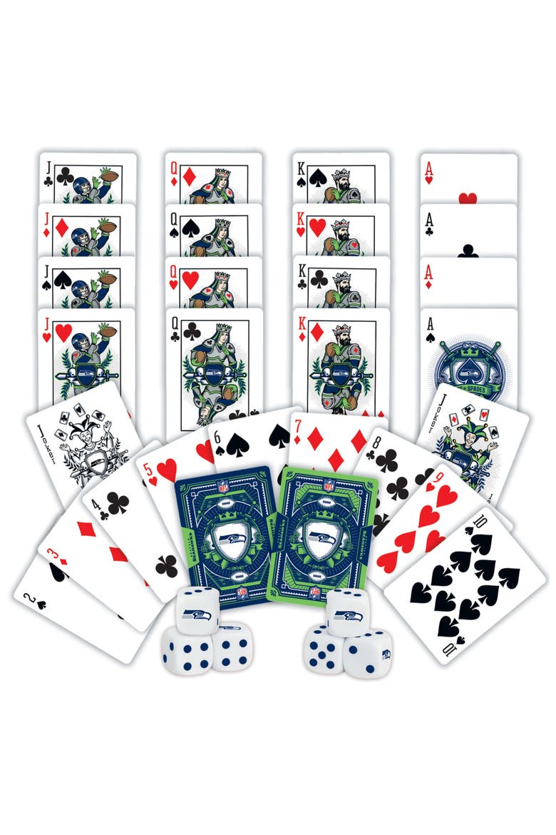 Seattle Seahawks Playing Cards & Dice, Alternate, color, Multicolor