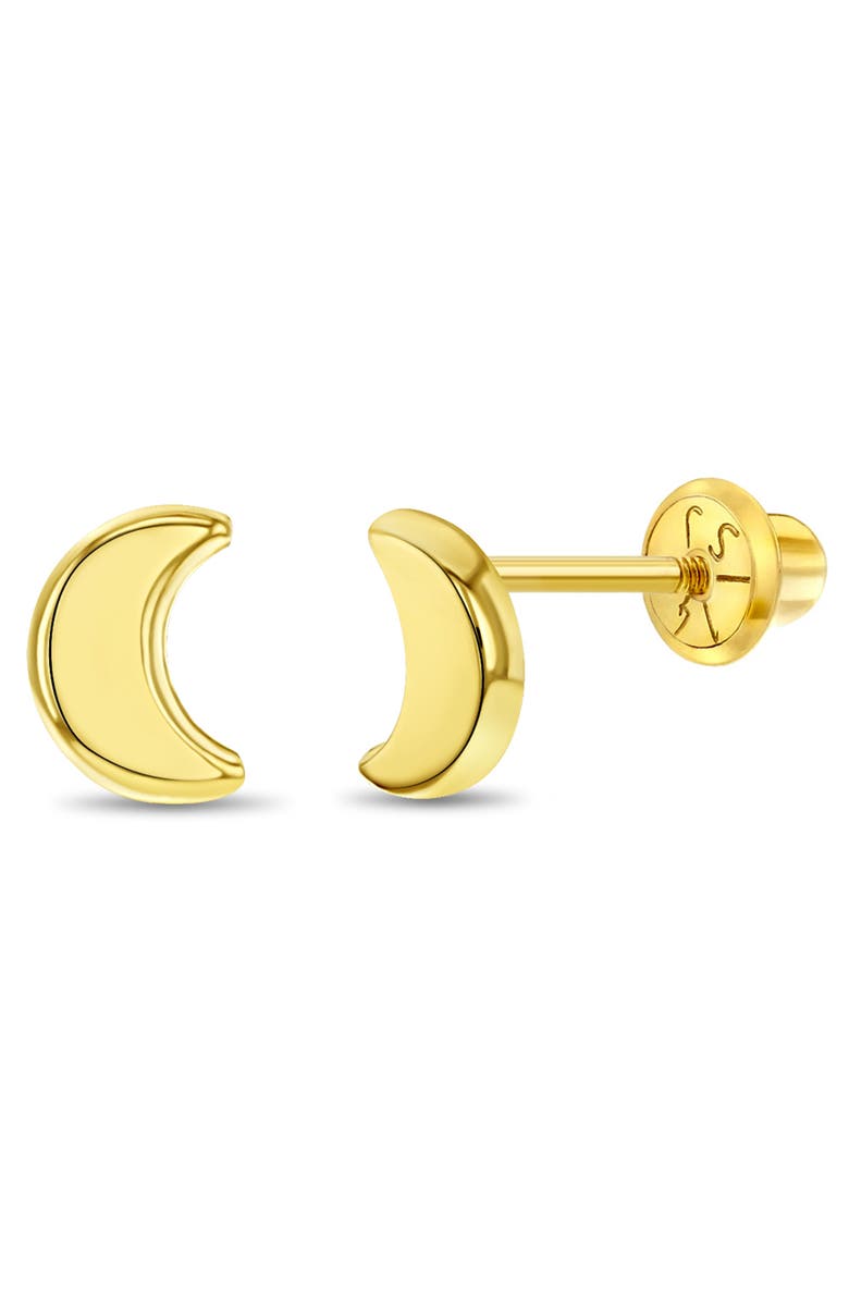 In Season Jewelry 14k Crescent Moon Earrings, Main, color, Gold